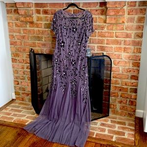 Adrianna Papell beaded evening gown